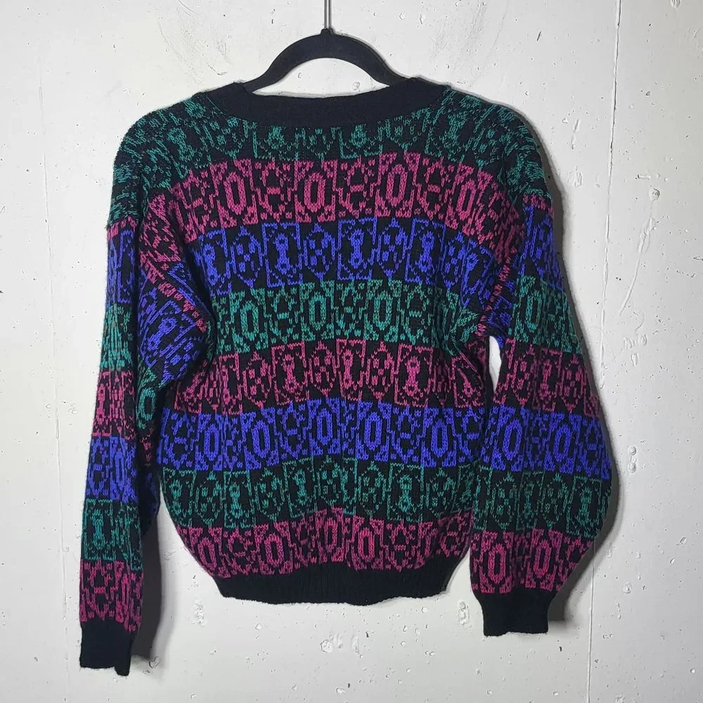 Deadstock Vintage Melange Kids Cardigan Sweater Large NWT‎ Retro Grandpa Fall